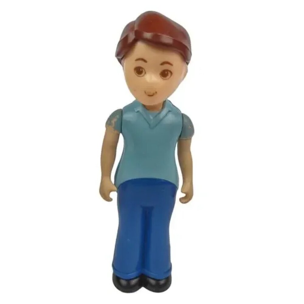 Little Tikes Dollhouse Figure Husband Dad Brown Hair Son Vintage
